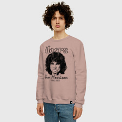 Свитшот хлопковый мужской The Doors Jim Morrison, цвет: пыльно-розовый — фото 2