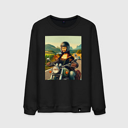 Мужской свитшот Mona Lisa on a motorcycle - ai art