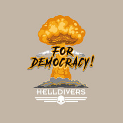 Свитшот хлопковый мужской Helldivers: For Democracy, цвет: миндальный — фото 2