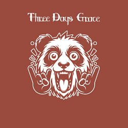 Свитшот хлопковый мужской Three Days Grace rock panda, цвет: кирпичный — фото 2