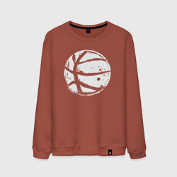 Свитшот хлопковый мужской Basket balls, цвет: кирпичный
