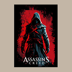 Свитшот хлопковый мужской Assassins creed на фоне красной стены, цвет: миндальный — фото 2