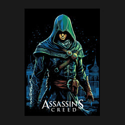 Свитшот хлопковый мужской Assassins creed в капюшоне, цвет: черный — фото 2