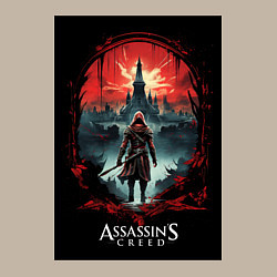 Свитшот хлопковый мужской Assassins creed загадочный город, цвет: миндальный — фото 2