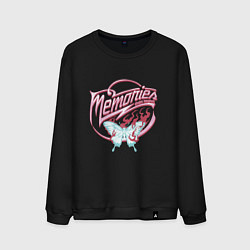 Свитшот хлопковый мужской Воспоминания вместо сожаления, цвет: черный