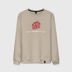 Свитшот хлопковый мужской Depeche Mode - spirit tour home, цвет: миндальный