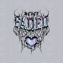 Свитшот хлопковый мужской Сердце никогда не увядает, цвет: меланж — фото 2