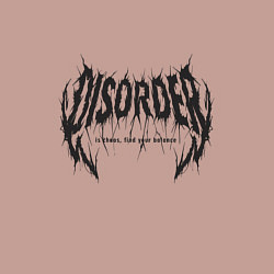 Свитшот хлопковый мужской Беспорядок это хаос найдите свой баланс, цвет: пыльно-розовый — фото 2