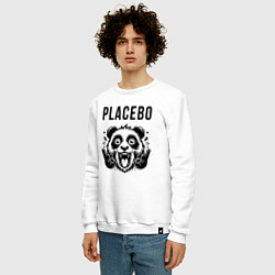 Свитшот хлопковый мужской Placebo - rock panda, цвет: белый — фото 2