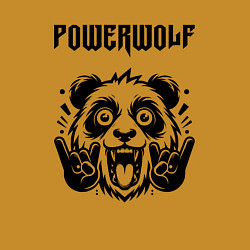 Свитшот хлопковый мужской Powerwolf - rock panda, цвет: горчичный — фото 2