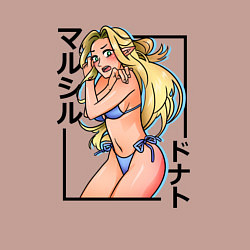 Свитшот хлопковый мужской Марсиль в бикини - Подземелье вкусностей, цвет: пыльно-розовый — фото 2