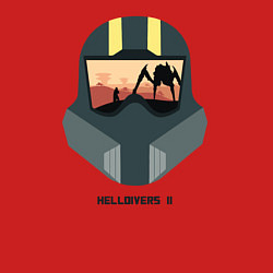Свитшот хлопковый мужской Helldivers: Paratrooper Helmet, цвет: красный — фото 2