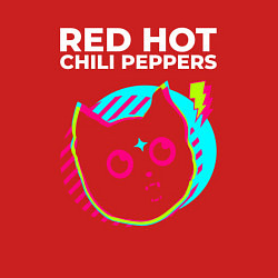 Свитшот хлопковый мужской Red Hot Chili Peppers rock star cat, цвет: красный — фото 2