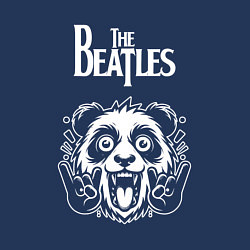 Свитшот хлопковый мужской The Beatles rock panda, цвет: тёмно-синий — фото 2