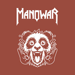 Свитшот хлопковый мужской Manowar rock panda, цвет: кирпичный — фото 2