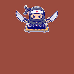 Свитшот хлопковый мужской Суши ниндзя, цвет: кирпичный — фото 2