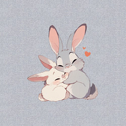 Свитшот хлопковый мужской Зайки обнимайки, цвет: меланж — фото 2