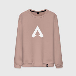 Свитшот хлопковый мужской Logo apex, цвет: пыльно-розовый