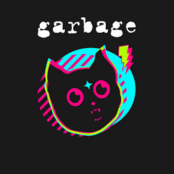 Свитшот хлопковый мужской Garbage rock star cat, цвет: черный — фото 2