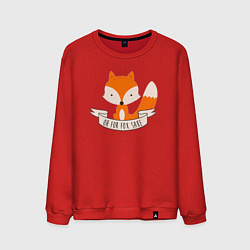 Свитшот хлопковый мужской Ох ради лисы, цвет: красный