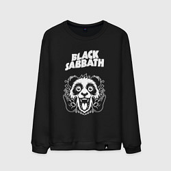 Свитшот хлопковый мужской Black Sabbath rock panda, цвет: черный