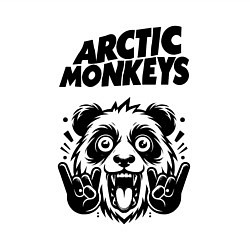 Свитшот хлопковый мужской Arctic Monkeys - rock panda, цвет: белый — фото 2