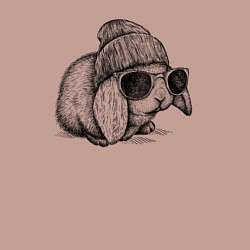 Свитшот хлопковый мужской Зайка хипстер, цвет: пыльно-розовый — фото 2