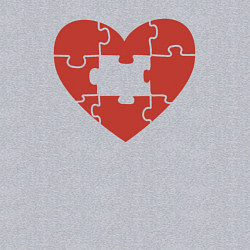 Свитшот хлопковый мужской Puzzle heart, цвет: меланж — фото 2