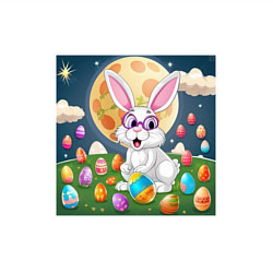 Свитшот хлопковый мужской Зайчик ботаник, цвет: белый — фото 2