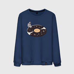 Мужской свитшот Космонавт музыкальная пластинка