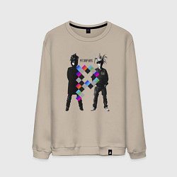 Свитшот хлопковый мужской Pet Shop Boys - duet from england, цвет: миндальный