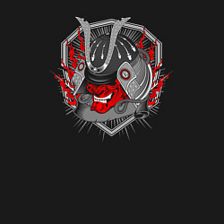 Свитшот хлопковый мужской Голова самурая, цвет: черный — фото 2