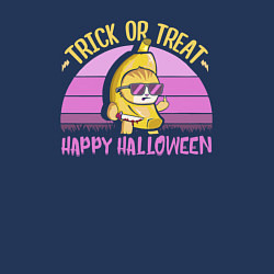 Свитшот хлопковый мужской Trick or treat happy halloween colored, цвет: тёмно-синий — фото 2