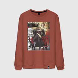 Свитшот хлопковый мужской Пираты Чёрной лагуны Балалайка, цвет: кирпичный