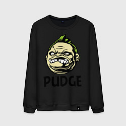 Свитшот хлопковый мужской Pudge Face, цвет: черный