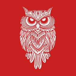 Свитшот хлопковый мужской Узорная сова, цвет: красный — фото 2