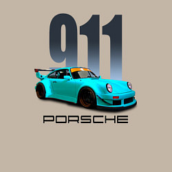 Свитшот хлопковый мужской Cпортивный автомобиль Porsche, цвет: миндальный — фото 2