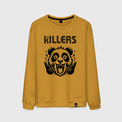 Свитшот хлопковый мужской The Killers - rock panda, цвет: горчичный