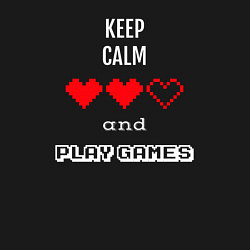 Свитшот хлопковый мужской Keep calm and play games, цвет: черный — фото 2