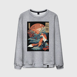 Мужской свитшот Лиса в японском стиле
