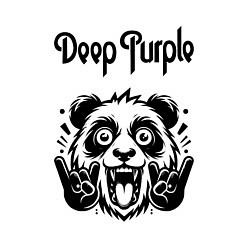 Свитшот хлопковый мужской Deep Purple - rock panda, цвет: белый — фото 2