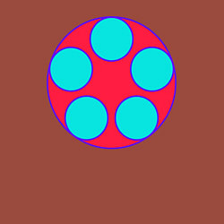 Свитшот хлопковый мужской Круги в большом круге, цвет: кирпичный — фото 2