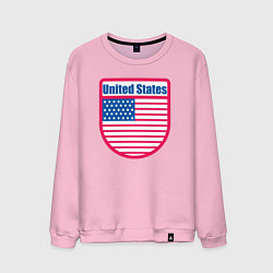 Свитшот хлопковый мужской United States, цвет: светло-розовый