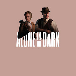 Свитшот хлопковый мужской Alone in the dark - Emily and Edward, цвет: пыльно-розовый — фото 2