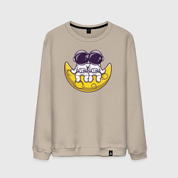 Мужской свитшот Космонавты на Луне