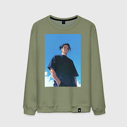 Свитшот хлопковый мужской Сугуру Гэто, цвет: авокадо