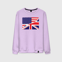 Свитшот хлопковый мужской США и Великобритания, цвет: лаванда