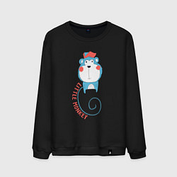 Свитшот хлопковый мужской Little monkey, цвет: черный