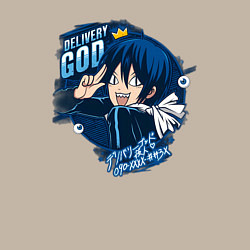 Свитшот хлопковый мужской Бездомный бог Ято доставка, цвет: миндальный — фото 2