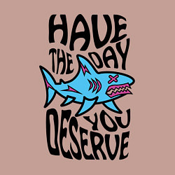 Свитшот хлопковый мужской Have the day you deserve, цвет: пыльно-розовый — фото 2